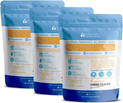 Detox Foot Soak Salts 32 Ounces with Lemon, Peppermint, Lavender Frankincense Essential Oils BPA Free Pouch with Easy Press-Lock Seal Soothe Athletes Foot, Soften Calluses, Relax Tired Feet