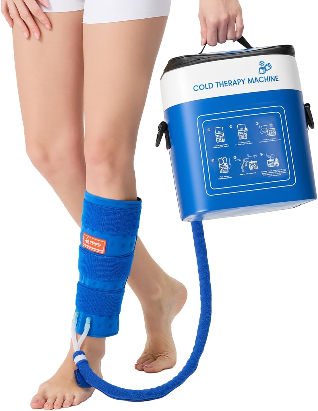 Cold Therapy Machine for Elbow, Ice Machine for Tennis Elbow&Post-Surgery Recovery, Cryotherapy Device with Temp Display & 3 Flow Modes, Adjustable Elbow Wrap for Arthritis, Bursitis, Swelling Relief