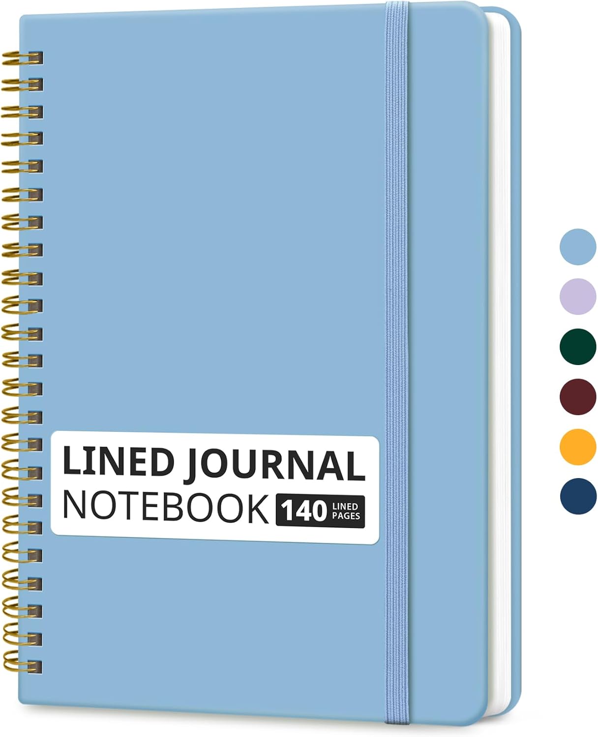 Taja Lined Spiral Journal Notebook for Women & Men, 140 Pages, College Ruled Hardcover Notebook for Work & Note Taking, Journals for Writing, A5(5.7" x 7.9") - Green