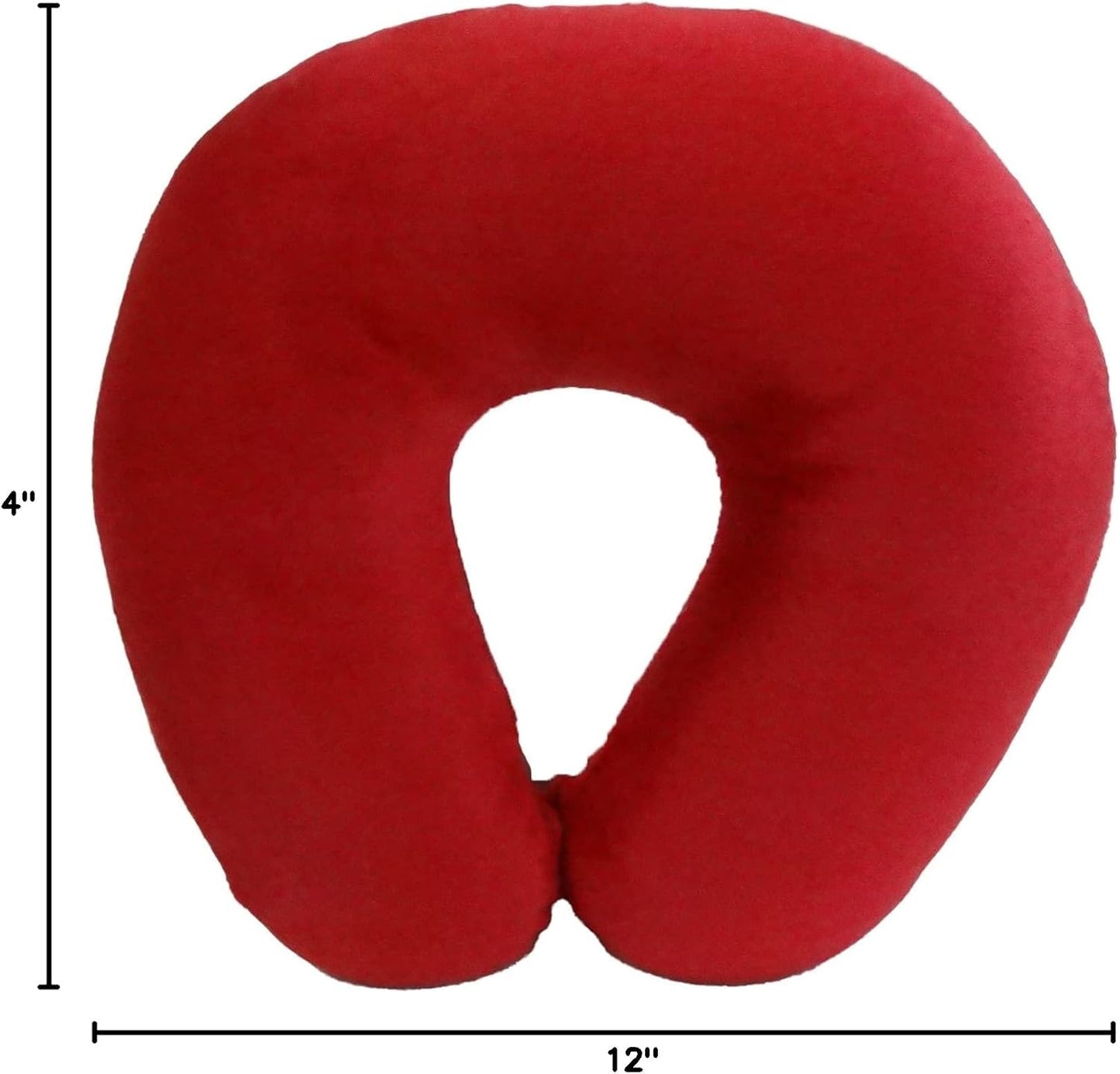 Wolf Essentials Adult Fleece Travel Neck Pillow for Airplane, Charcoal