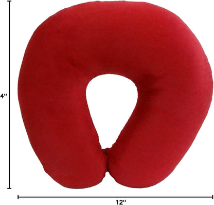 Wolf Essentials Adult Fleece Travel Neck Pillow for Airplane, Charcoal