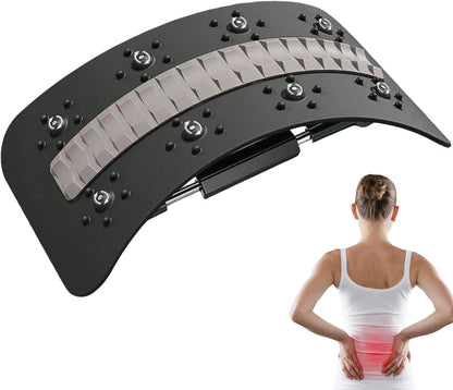 Back Stretcher Device, Multi-Level Back Support Adjustable, Spinal Board Massager with Curved Design, Stretching Equipment Tool Relieves Tension, for Daily Stretching and Relaxation