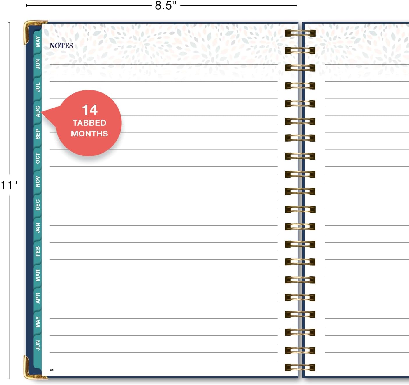 FAMILY PLANNER ORGANIZER – 8.5" x 11" Weekly & Monthly Calendar (May 2026-Jun 2027). 5+ People, Meal Planning, Budgeting, Habit Tracker – Hardcover, Household Schedule Organizer for Parents, Kids, & Caregivers (Navy Gold Numbers)