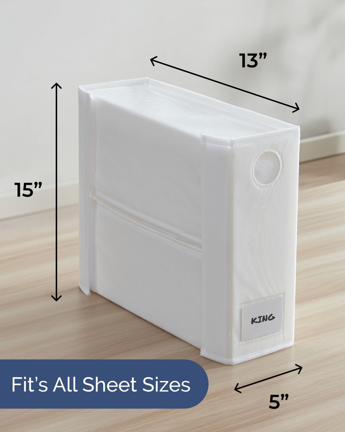 Sheet Organizers - Foldable Sheets Set Organizer - King/Queen - Grey