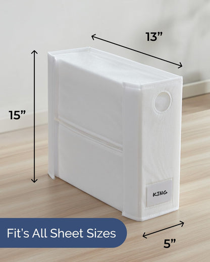 Sheet Organizers - Foldable Sheets Set Organizer - King/Queen - Grey