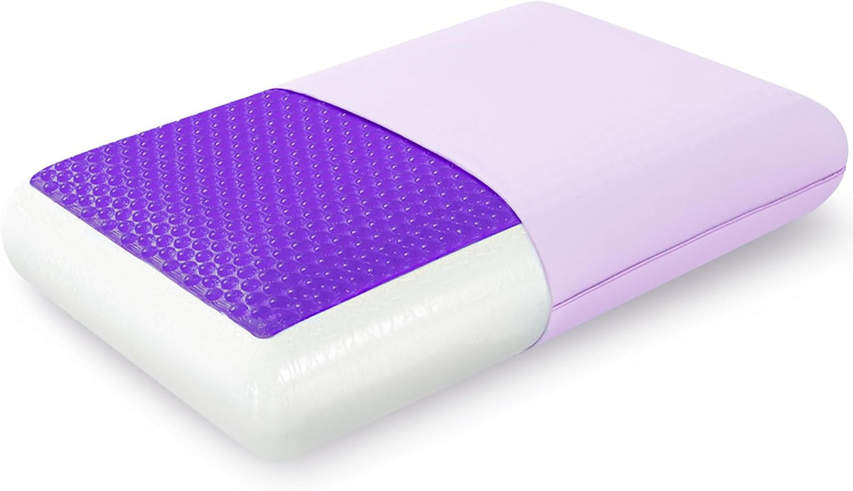 EGOHOME Cooling Gel Memory Foam Pillow, Reversible Design, Neck Support