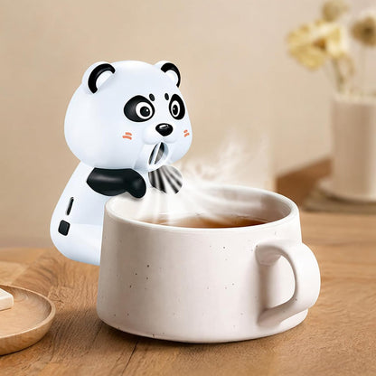 Cooling Clip-On Mini Fan 3 Speed Hands Free Food Cooling (Panda)