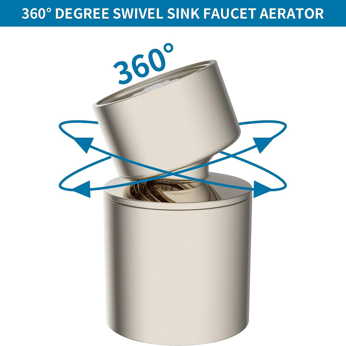 Hibbent NSF/ANSI/CAN 61 & cUPC Certified Faucet Aerator, Chrome
