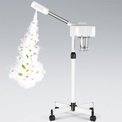 Nova Microdermabrasion Professional Facial Steamer On Wheels Ionic Ozone with Hot Mist Function Stand Facial Steamer for Personal Home Salon Spa Skin Cleaning