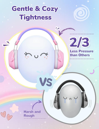 iClever Noise Cancelling Headphones for Kids Adults, SNR 29dB Safety Noise Reduction Ear Muffs for Autism Sensory &Concentration Aid, Ear Hearing Protection for Fireworks/Event/Monster Jam/Concert