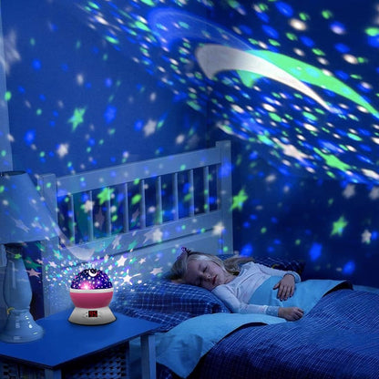 Kids Star Projector Night Light, Star Night Light Projector for Kids, Ceiling Stars Projection Lamp with Timer, 360° Rotating Night Light for Bedroom, Birthday Gift for 3 4 5 Year Old Girls Boys Black