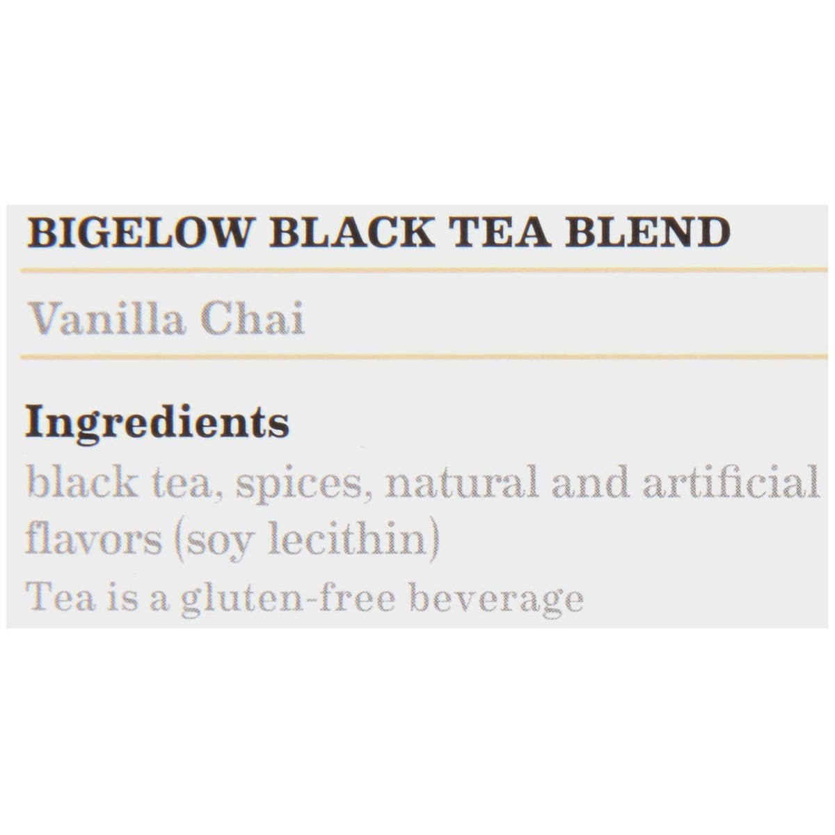 Bigelow Vanilla Chai Tea Bags 28-Count Box (Pack of 1) Black Tea Bags with Spices and Vanilla Flavor Rich in Antioxidants