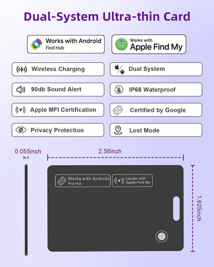 Wallet Tracker Card, Bluetooth Tracking Card (iOS & Android)