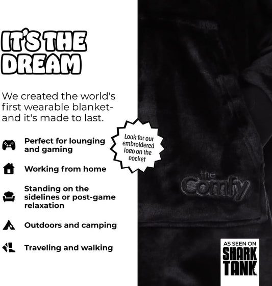 THE COMFY Dream | From Shark Tank | Patented | No Sherpa | Light Wearable Blanket Hoodie | Gift for Women & Men | One Size