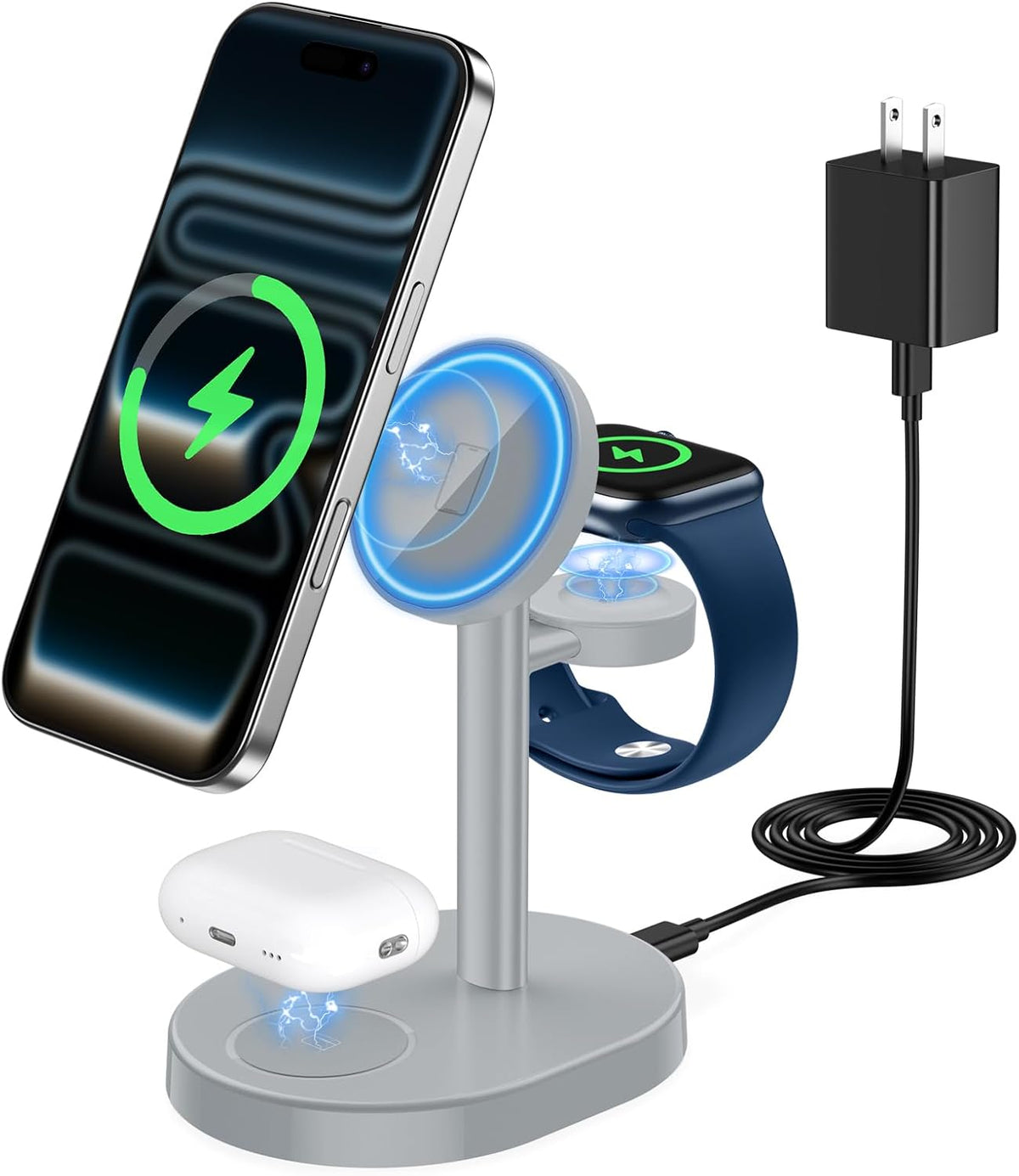 Mag-Safe Charger 3 in 1 Charging Station for iPhone Apple Watch AirPods