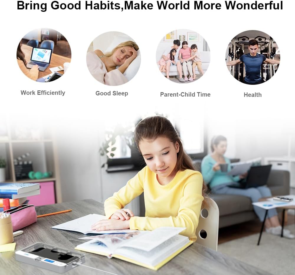 ySky Phone Lock Box with Timer,Phone Access Blocker Device for Cell Phones, Limits Smartphone Access, Reduces Screen Time & Improves Focus,Timed Jail Locker to Help Kids,Students, Adults Focus Back