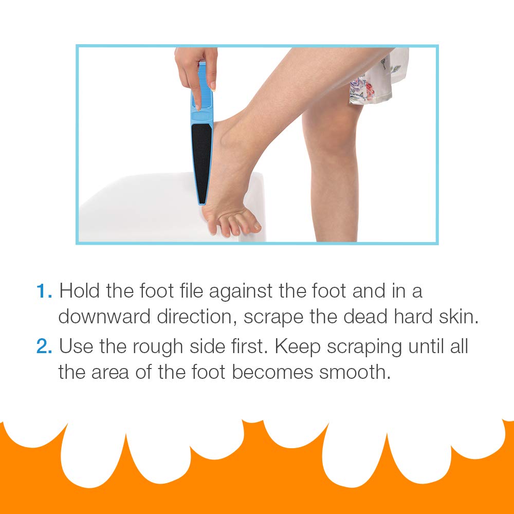 Flowery Original Swedish Clover Red Foot File – Stainless Steel Pedicure Foot Scrubber, 60/100 Grit