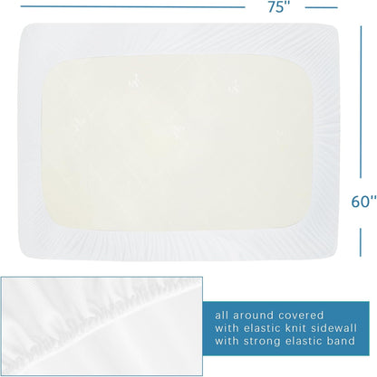 Queen Mattress Protector Waterproof Cover Absorbent Fitted Sheet up - 18'' Deep Pocket Mattress Cover Queen Size Bed Sheets, Terry Machine Wash Protection Mattress Protector