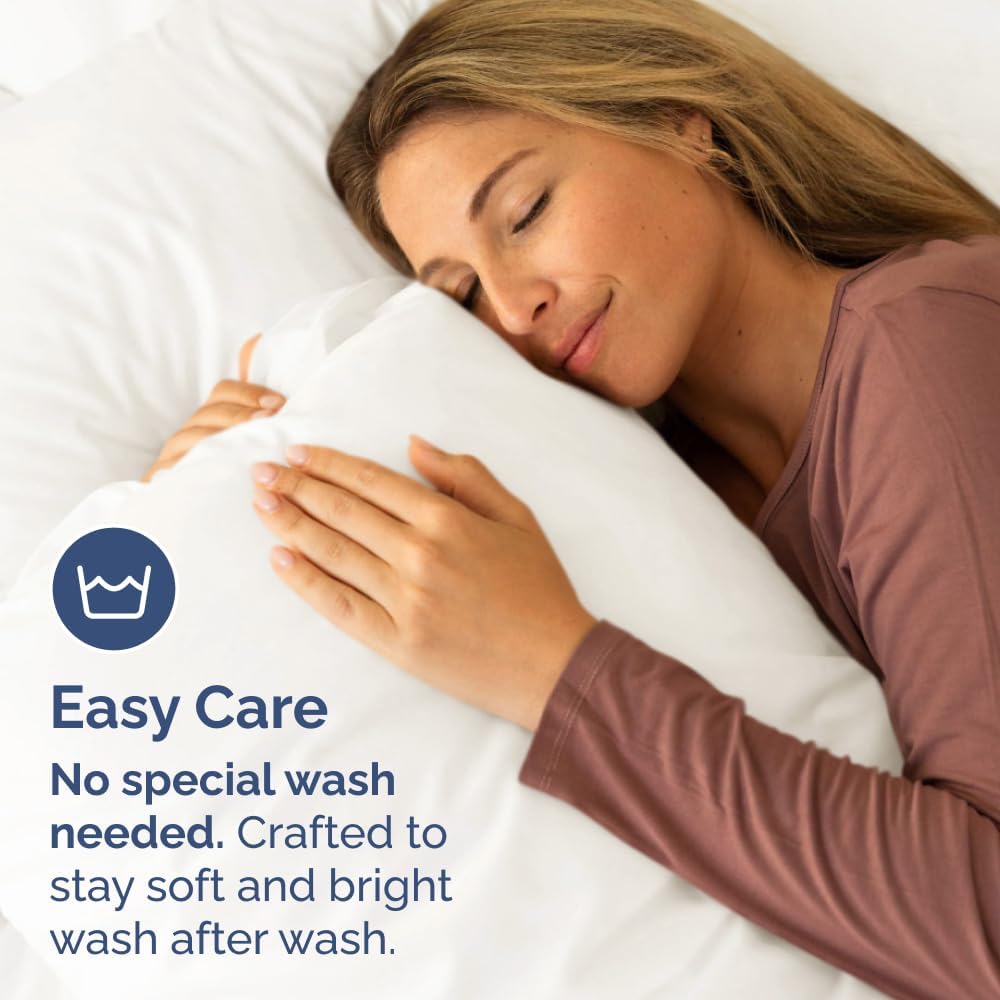 Standard Pillow Cases Set of 10 - Ultra Soft Hotel Quality Pillowcase Covers - Comfy, Cozy & Wrinkle Free - Shrink, Stain and Fade Resistant - Machine Washable Pillow Protectors - 10 Pcs Set - White - Colors B