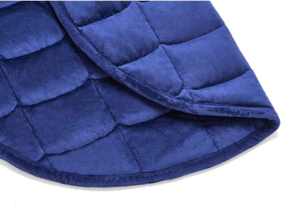 TONGDADA Weighted Lap Blanket 7lbs for Adult,Perfect for Relaxation, Lounging, Napping, Sleeping & Travel,Luxury Minky Weighted Body Blanket,Weighted Throw Blanket-Dark Grey Minky Dot, 29" x 24"