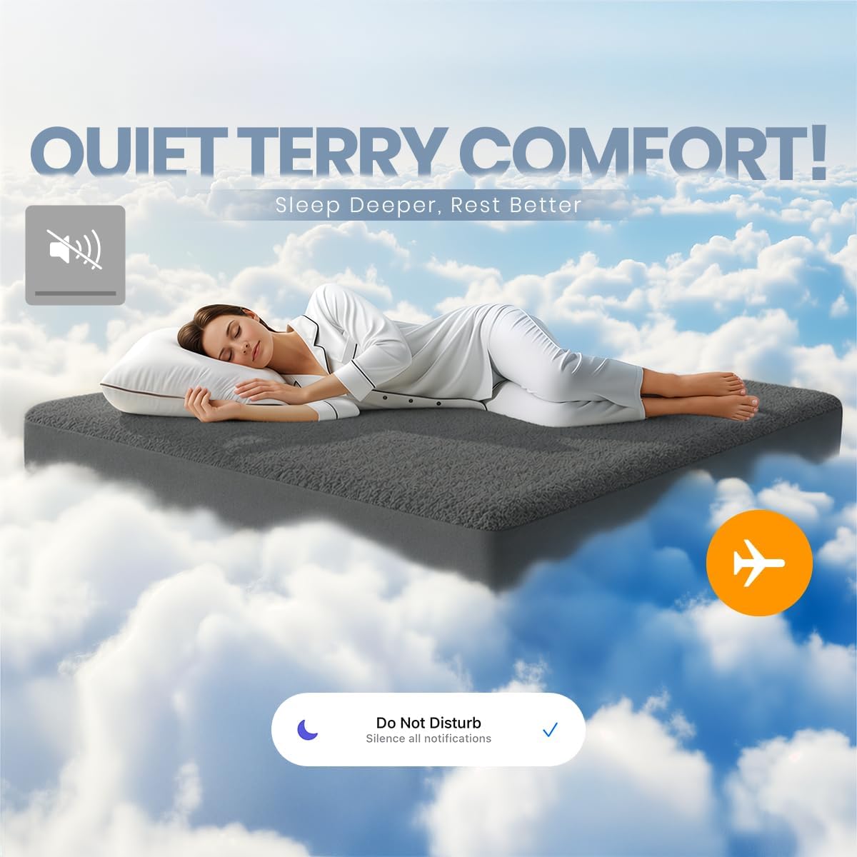 Queen Size Mattress Protector Waterproof, Premium 200 GSM Terry Mattress Cover, Soft & Breathable Bed Cover, Fitted Sheet Style Stretchable Deep Pockets 17" by Utopia Bedding (White)