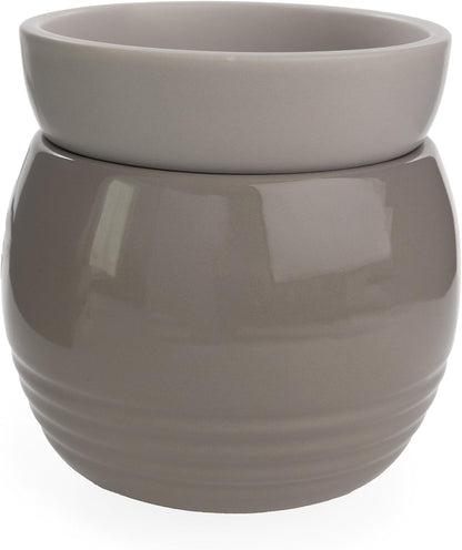 Candle Warmers ETC. Illumination Fragrance Warmer- Light-Up Warmer for Warming Scented Candle Wax Melts and Tarts or to Freshen Room, White Harmony