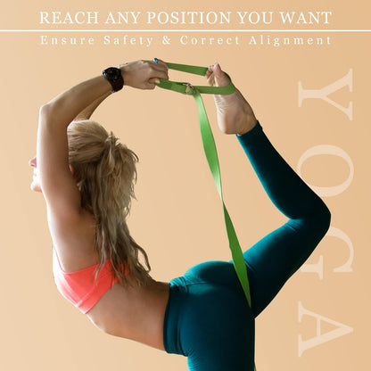 6 Pcs Yoga Straps for Stretching 8 Ft, Safe D Ring Buckle