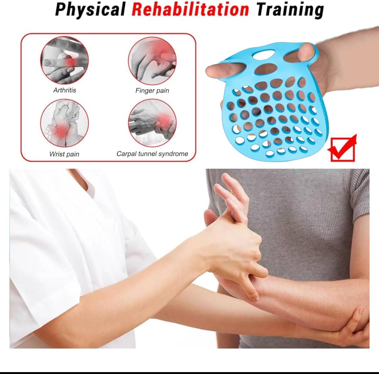 Finger Stretcher Hand Therapy Equipment (2-Pack) Finger Extension Exerciser for Grip Strength and Physical Therapy | Hand Exercise Web with Various Resistance Levels