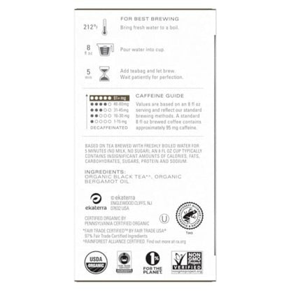 TAZO Organic Earl Grey Tea Bags, Black tea with Caffeine, 16 Tea_Bags (Pack of 2)