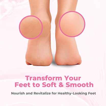 Foot Peeling Mask, 4 Pairs Foot Peel Mask for Dry Cracked Feet, Dead Skin Callus Removal, Repair Soft Feet