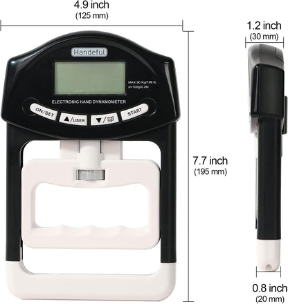 Handeful Grip Strength Tester, Hand Grip Dynamometer, Electronic Handgrip Testing for Sports Home School Use