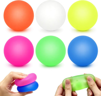 3pc Stress Balls for Adults, Squishy Ball Sensory Textured Memory Gel Fidget Toys for Kids/Adults Hand Exercises, Valentines Day Party Favors Anxiety Relief Squeeze Ball(1.80“)