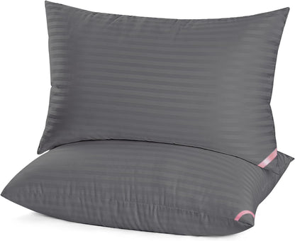 EIUE Hotel Collection Bed Pillows for Sleeping 2 Pack Queen Size，Pillows for Side and Back Sleepers,Super Soft Down Alternative Microfiber Filled Pillows,20 x 30 Inches