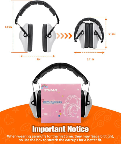 ZOHAN 032 Kids Noise Canceling Headphones - 25dB NRR Kids Ear Protection Earmuffs for School, Monster Jam, Fireworks, Travel, Air Show, Concert, Autism - Pink