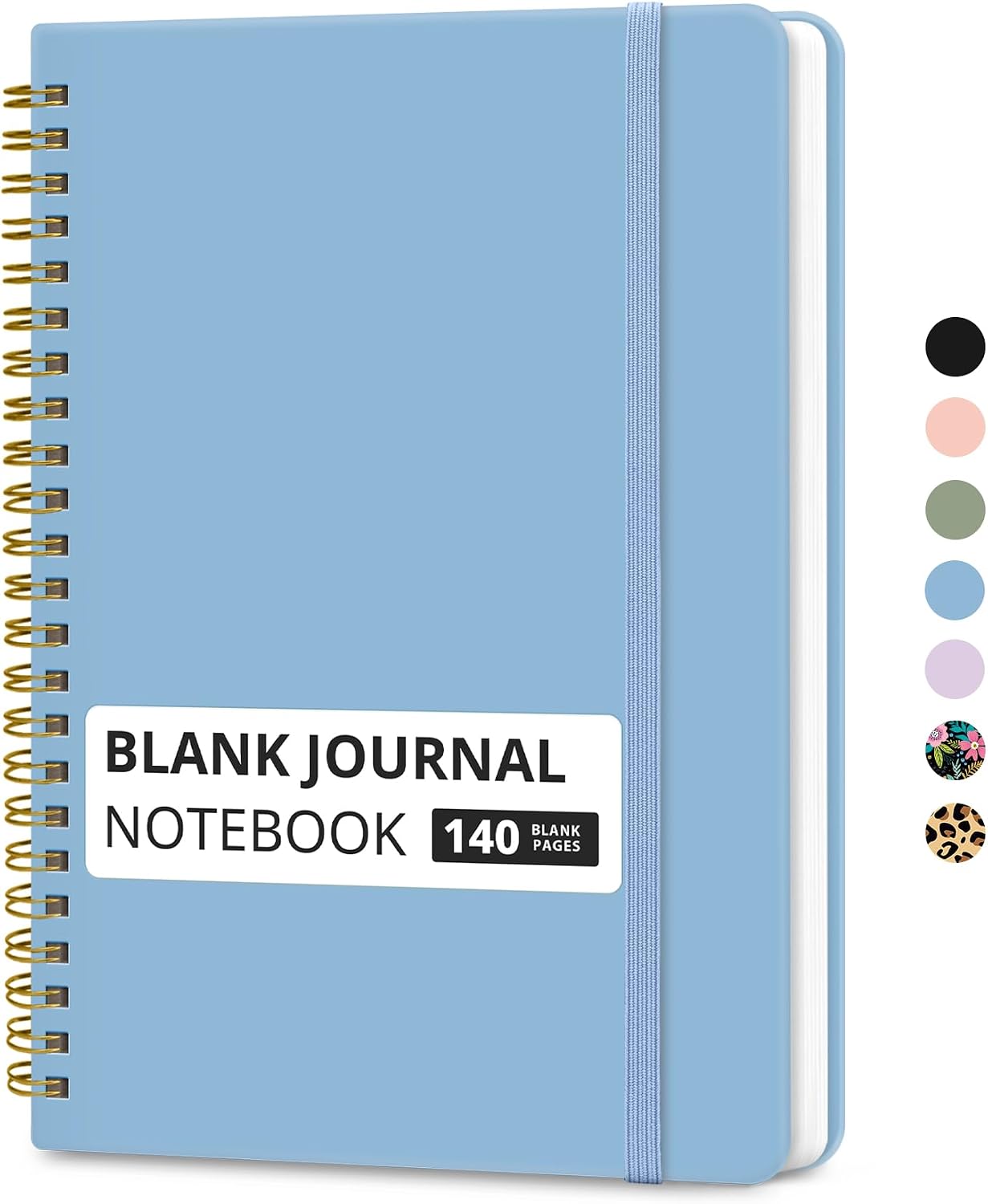 Taja Lined Spiral Journal Notebook for Women & Men, 140 Pages, College Ruled Hardcover Notebook for Work & Note Taking, Journals for Writing, A5(5.7" x 7.9") - Green