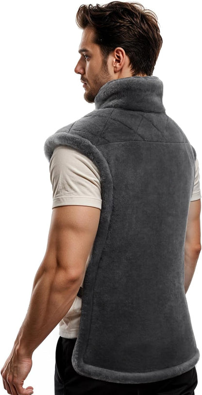 iDOO Heating Pad for Neck and Shoulders and Back for Pain Relief, Fathers Day Dad Gifts for Men, FSA Eligible Items & HSA Store, Large 24"x33" Weighted Electric Heat Pads for Back Gray