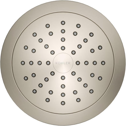 KOHLER 33631-Y-BN Cinq Round Single-Function Filtered Showerhead, Five-Layer Filtration, 2.5 GPM, Full Coverage Spray, Premium Durable Material, Vibrant Brushed Nickel