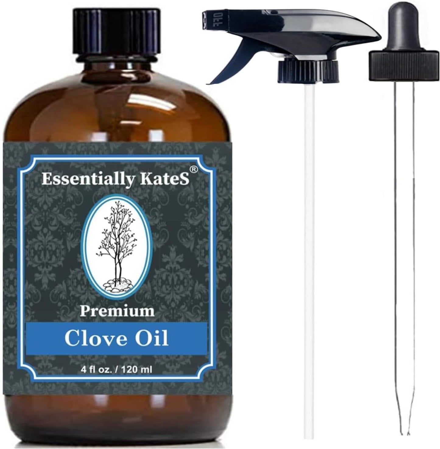 Essentially KateS Lavender Oil – 100% Pure & Natural, Steam-Distilled, with Glass Dropper, Roll-On Bottle & Sprayer for Aromatherapy, Skin & Home Use