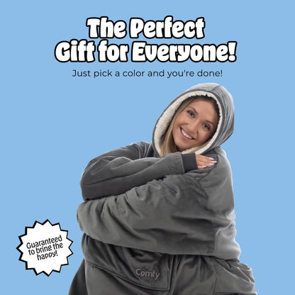 THE COMFY Original | From Shark Tank | Patented | Oversized Sherpa Wearable Blanket Hoodie| Gift for Women & Men | One Size