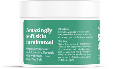 ASUTRA Dead Sea Salt Essential Oil Body Scrub Exfoliator (16 Ounce)