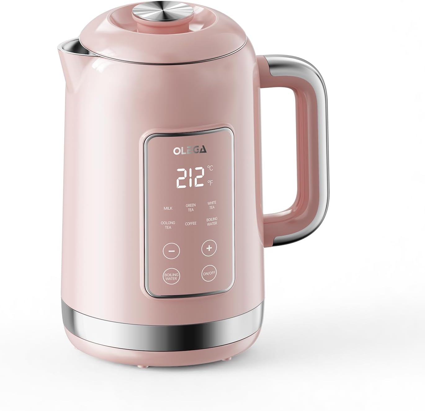 Electric Kettle Temperature Control: OLEGA 1.5L Stainless Steel Smart Kettle Hot Water Boiler, 6 Temp Presets, 1200W Fast Boiling Electric Tea & Coffee Kettle, Electric Kettles Teapot for Home -Green