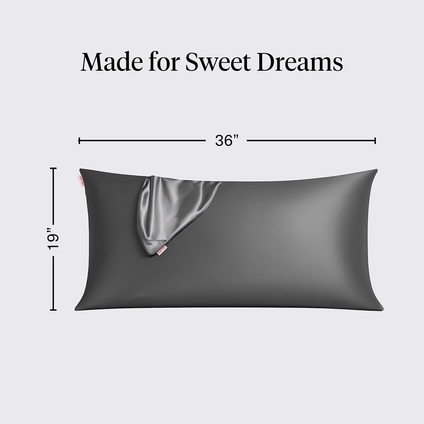 Kitsch Satin Pillowcase with Zipper for Hair & Skin - Softer Than Silk Pillow Cases, Smooth Cooling Satin Pillow Case, Wrinkle-Free, Machine Washable - Pillow Cases Standard Size (19x26) - Blush