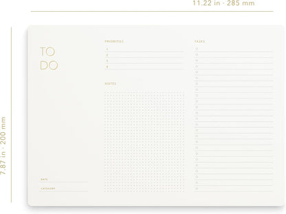 Daily Planner Notepad, A4, 52 Sheets, Undated,Time Blocking,Hourly Schedule