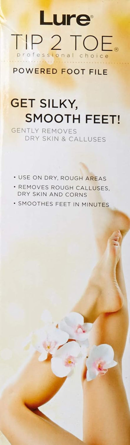 Tip2Toe Electric Callus Remover, White & Silver