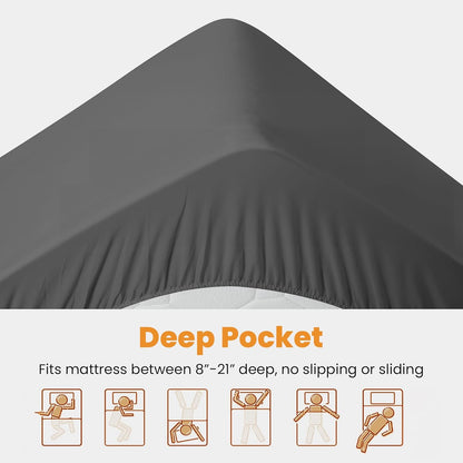 MATBEBY Queen Size Mattress Pad - Cooling Breathable Mattress Topper, Quilted Fitted Mattress Protector, Pillow Top Mattress Cover with 8-21" Deep Pocket, Soft, Machine Washable, White, 60x80 Inches