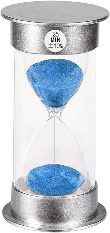 2 Minute Hourglass Sand Timer with Suction Cup,Unbreakable Sucker Sand Clock Timer 2 min,Plastic Mini Sand Watch,Rotatable Reloj De Arena for Kids Toothbrush(Blue)