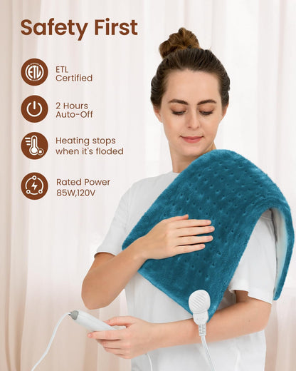 RENPHO Electric Heating Pad for Back with 10 Heat Levels