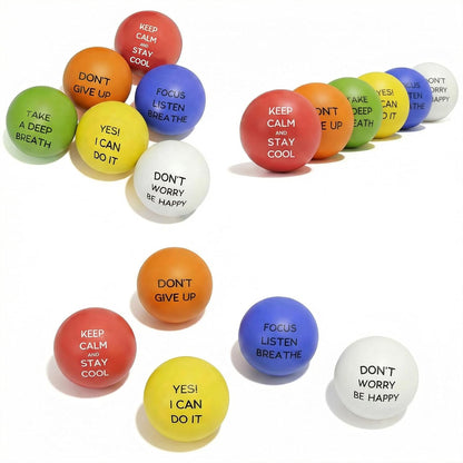 4 Pcs Motivational Stress Balls for Adults, Anxiety Relief Set