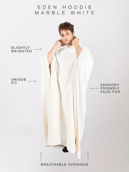 FREE THE SHEEP Eden Hoodie – Oversized Weighted Hoodie Cloak with Ultra-Soft Faux Fur Liner
