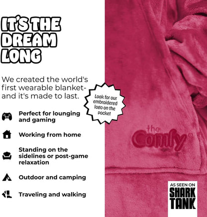 THE COMFY Dream | From Shark Tank | Patented | No Sherpa | Light Wearable Blanket Hoodie | Gift for Women & Men | One Size